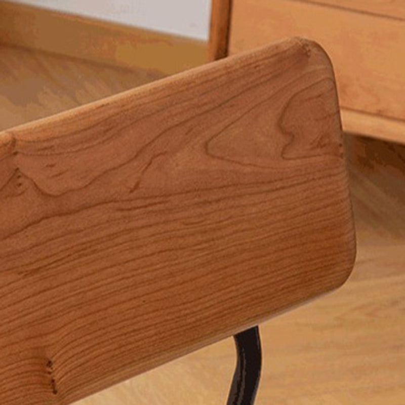 Japanese Wood Open-Back Dining Chair