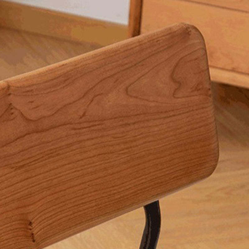 Japanese Wood Open-Back Dining Chair