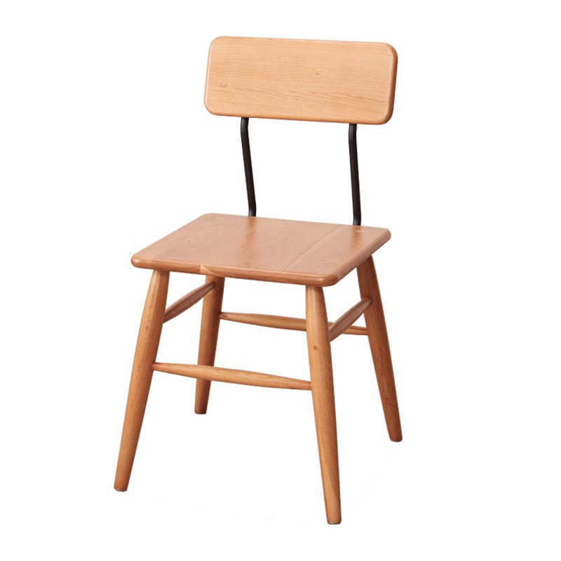 Japanese Wood Open-Back Dining Chair