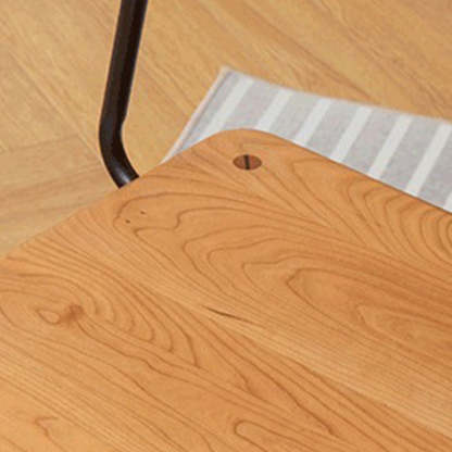 Japanese Wood Open-Back Dining Chair