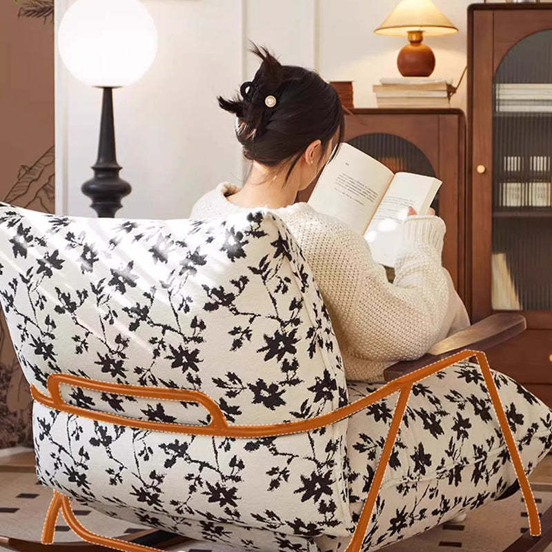 Nordic Printed Fabric Recliner Accent Chair