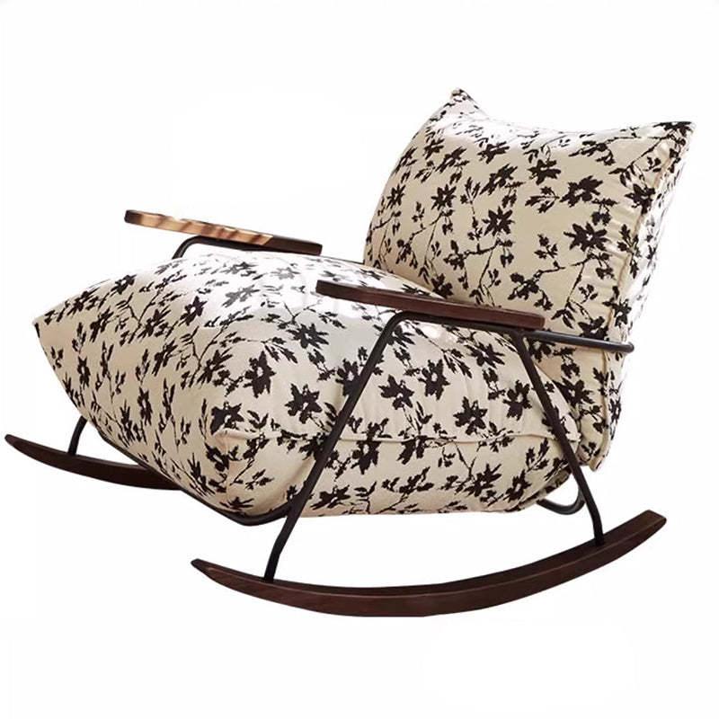 Nordic Printed Fabric Recliner Accent Chair