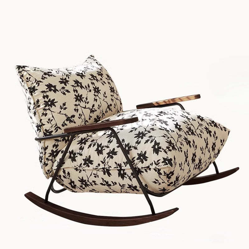 Nordic Printed Fabric Recliner Accent Chair