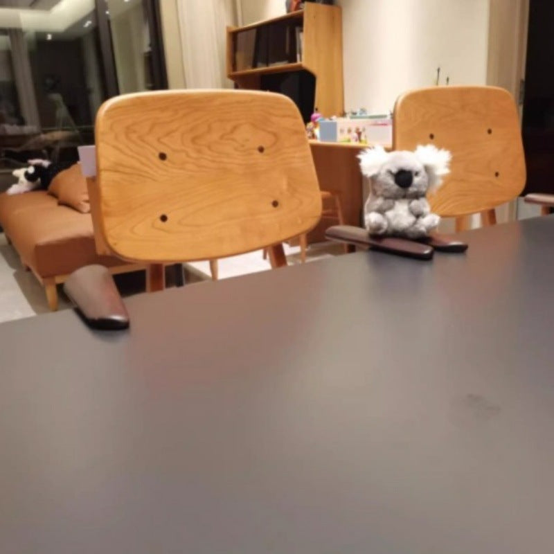 Japanese Wood Dining Chair with Armrest