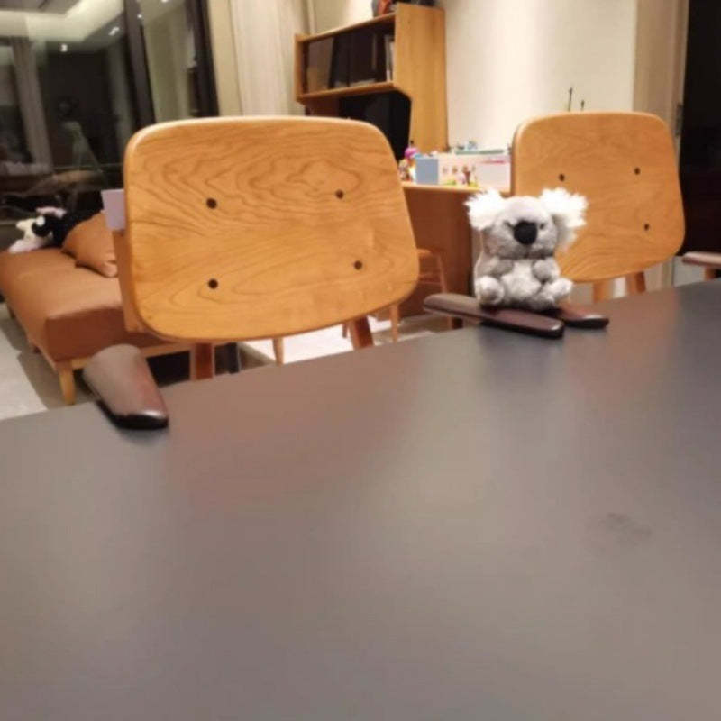 Japanese Wood Dining Chair with Armrest