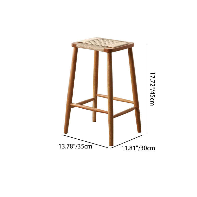 Japanese Braided Rope Wood Dining Chair