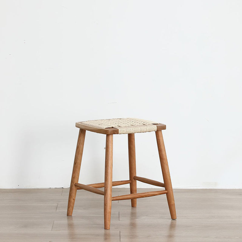Japanese Braided Rope Wood Dining Chair