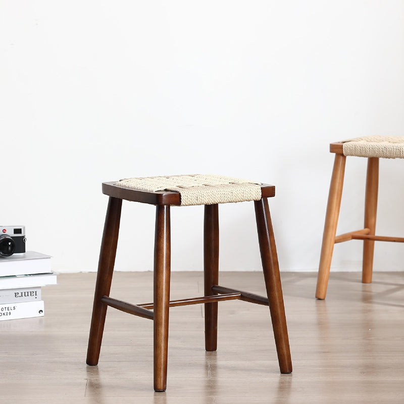 Japanese Braided Rope Wood Dining Chair