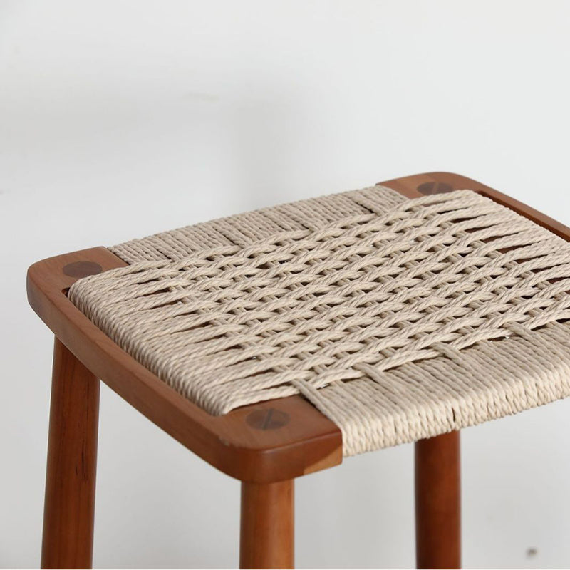 Japanese Braided Rope Wood Dining Chair