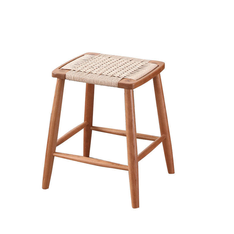 Japanese Braided Rope Wood Dining Chair