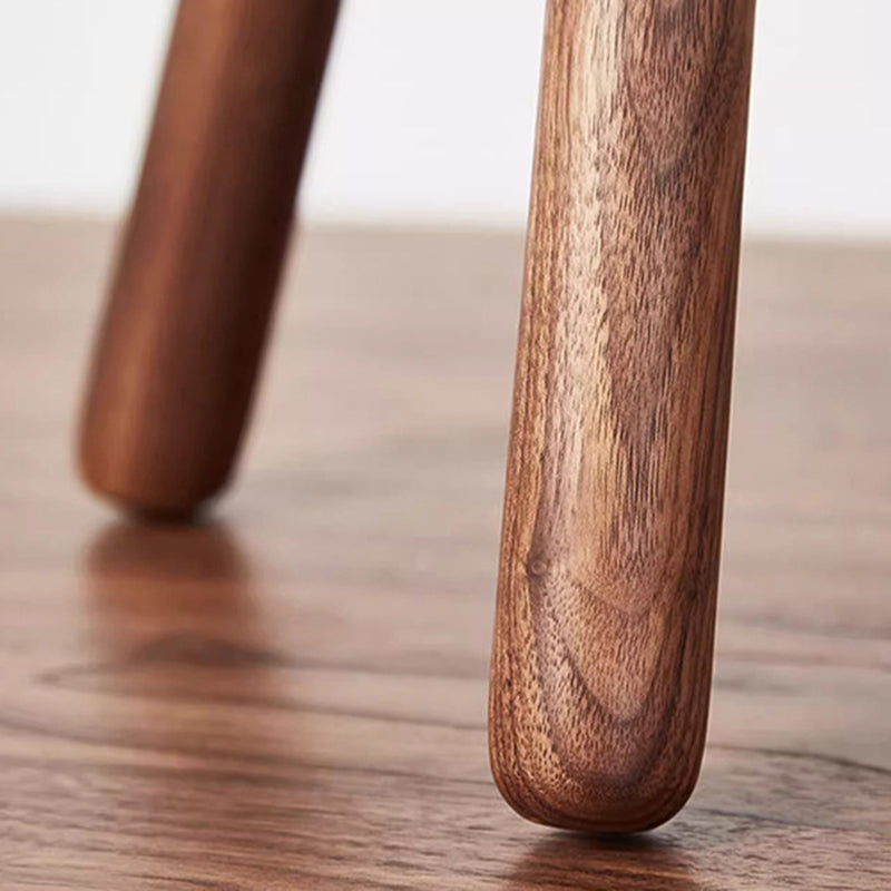 Biscuit Wood Low Stool Footstool