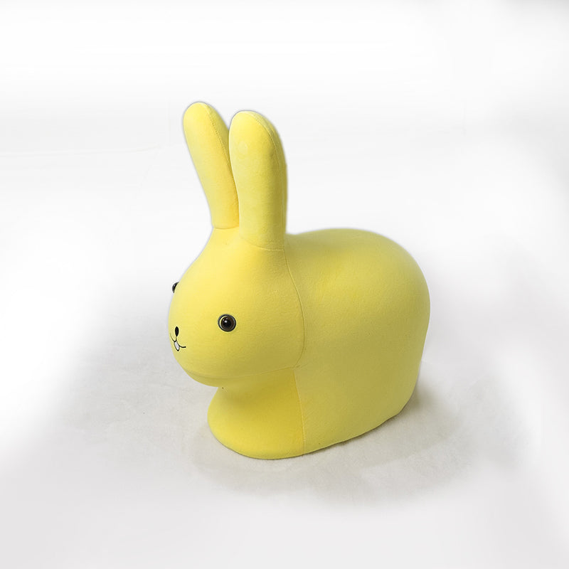 Cute Rabbit Fabric Low Stool with Pulley