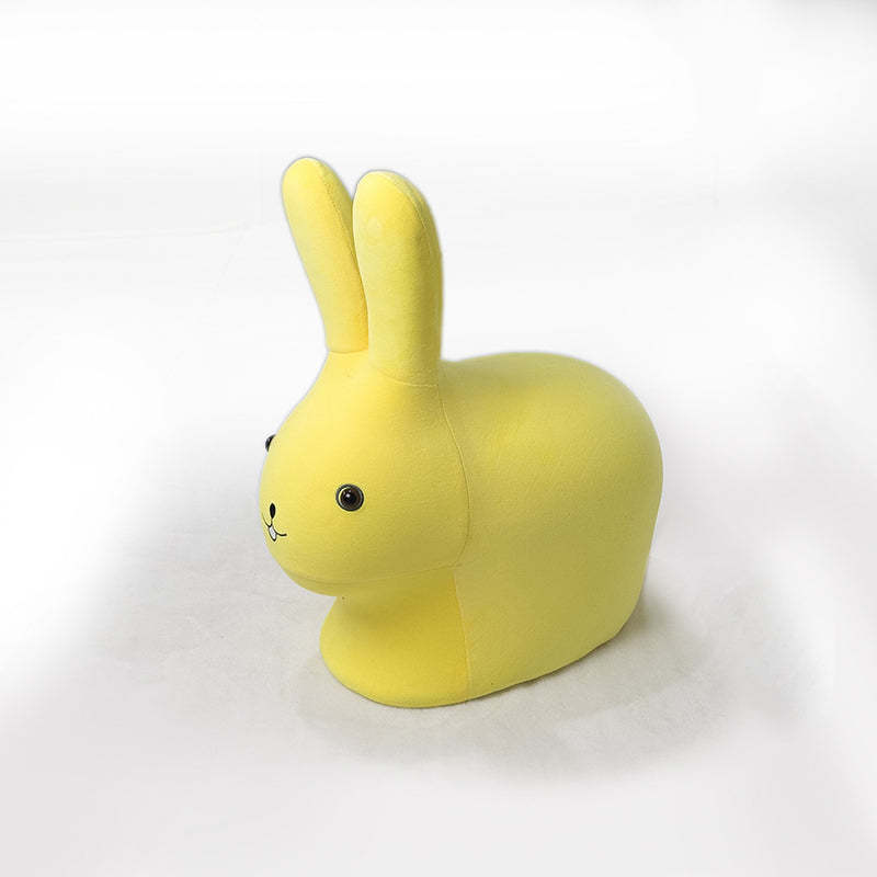 Cute Rabbit Fabric Low Stool with Pulley