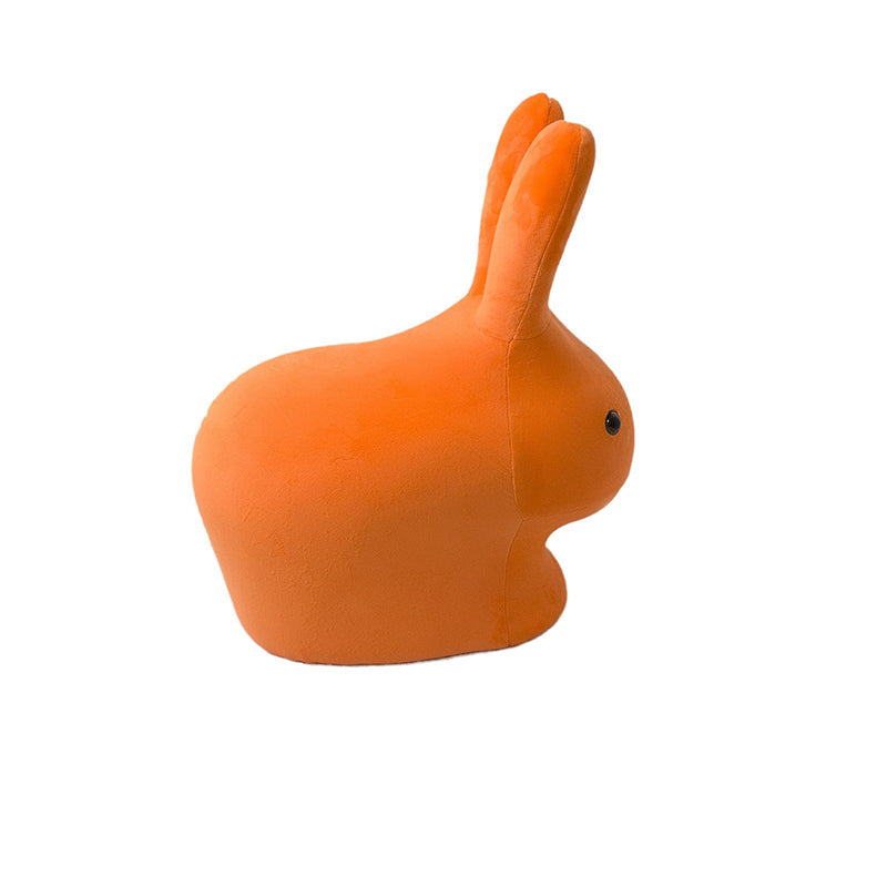 Cute Rabbit Fabric Low Stool with Pulley