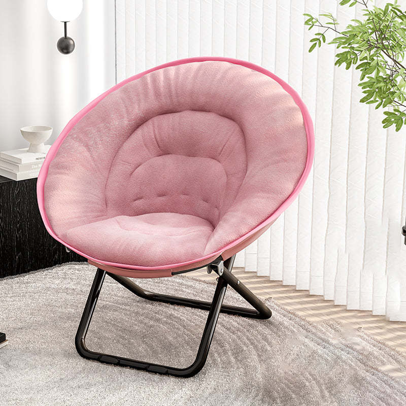 Nordic Velvet X-Shaped Foldable Recliner — Pink