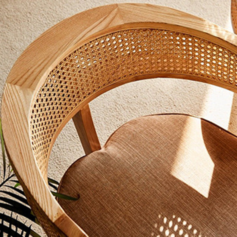 Retro Ash Wood Cotton Chair