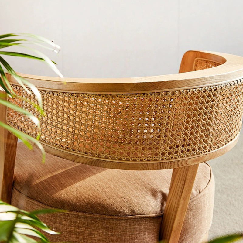 Retro Ash Wood Cotton Chair