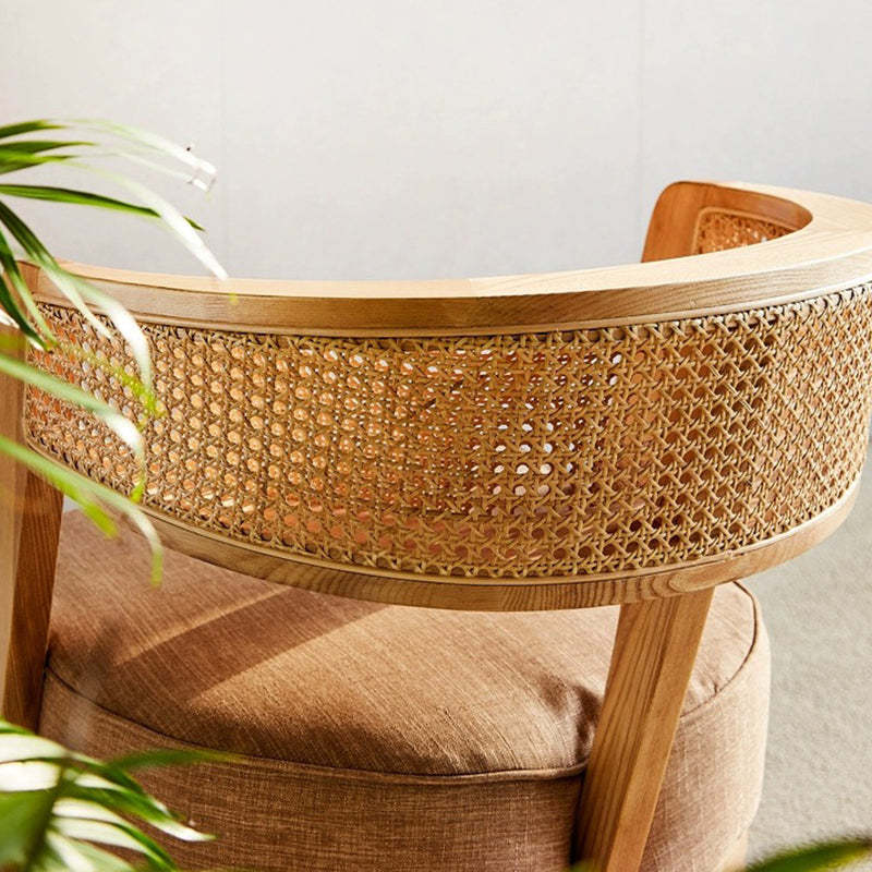 Retro Ash Wood Cotton Chair