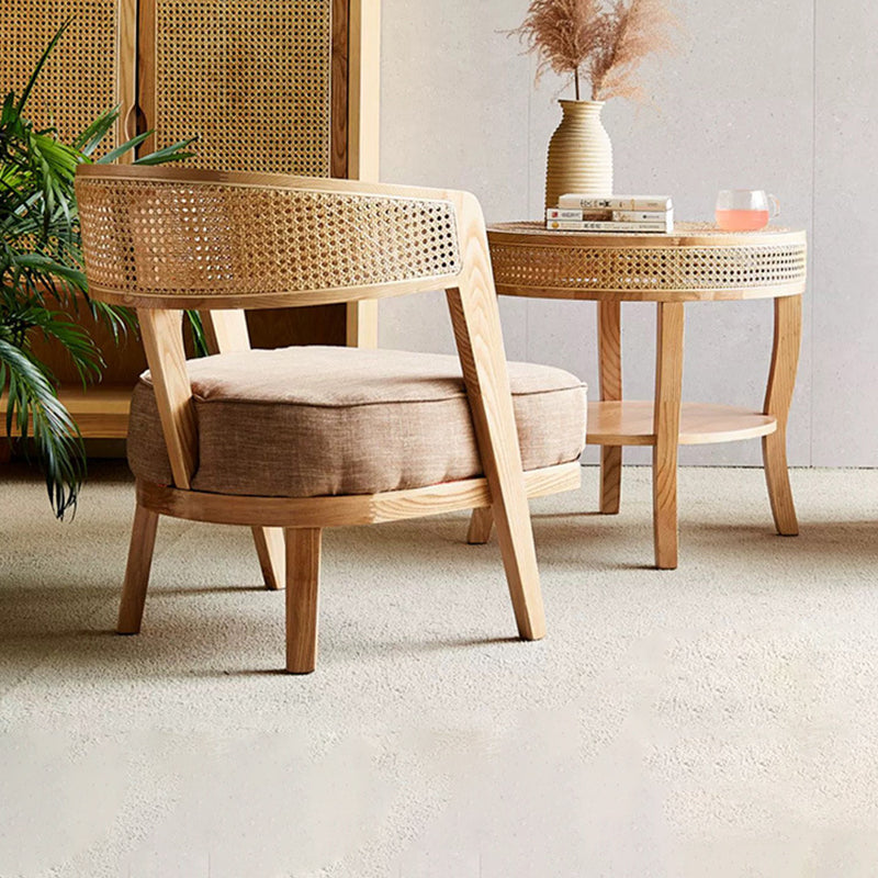 Wood retro cotton ash accent chairs