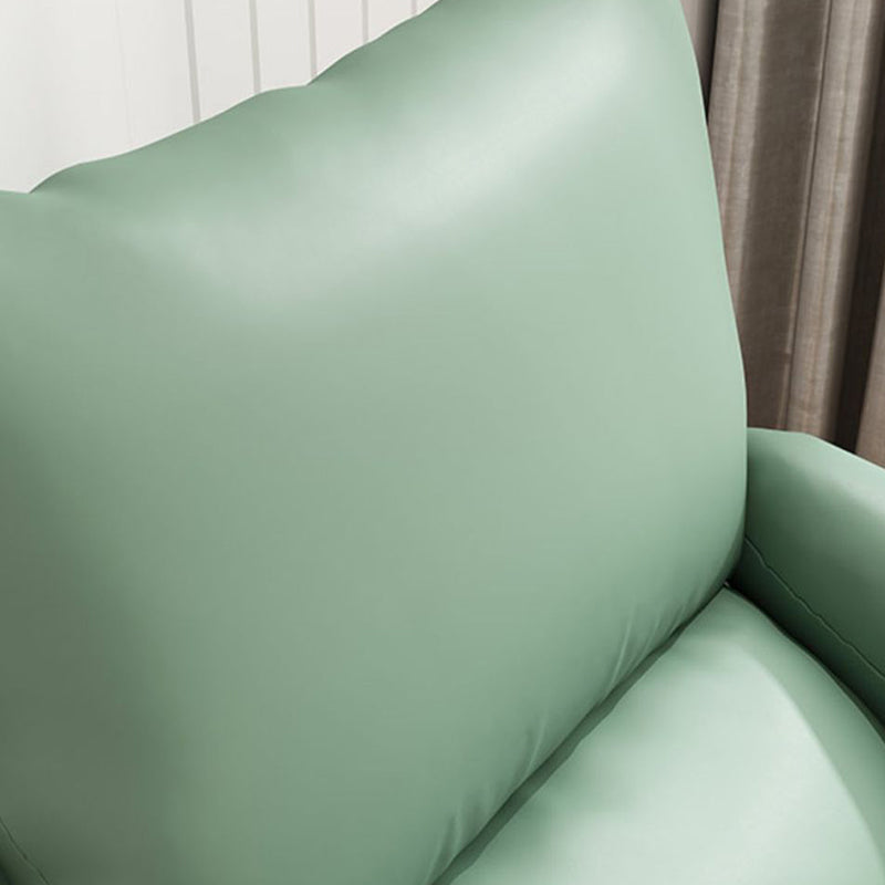 Curved Fabric Iron Accent Chair