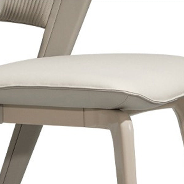 Luxury Leather Metal Arc Back Dining Chair