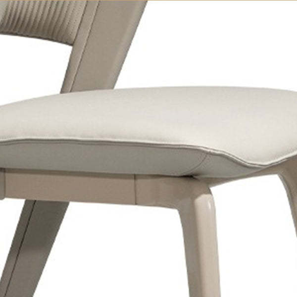 Luxury Leather Metal Arc Back Dining Chair