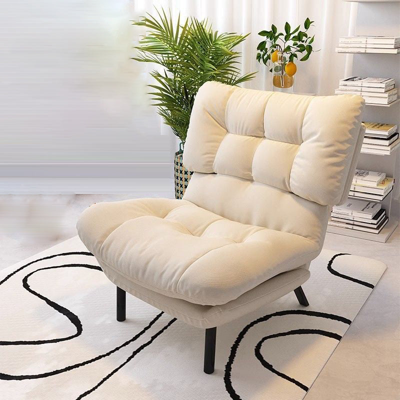 Scandinavian Tufted Velvet Wood Accent Chair