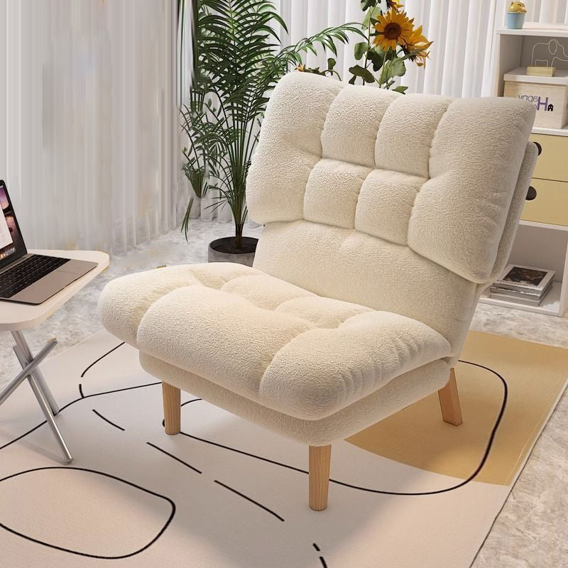 Scandinavian Tufted Velvet Wood Accent Chair