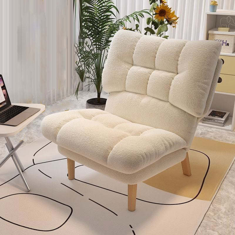 Scandinavian Tufted Velvet Wood Accent Chair