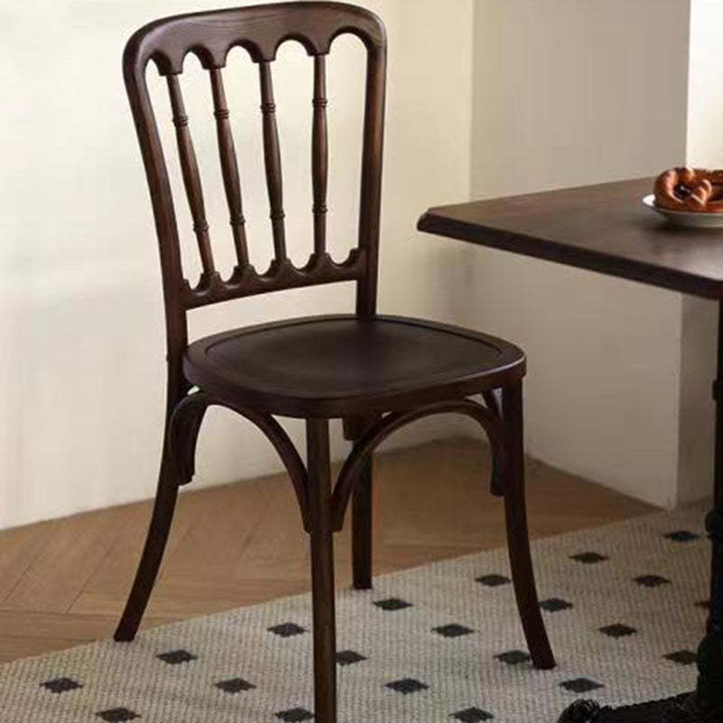Retro Rattan Weaving Wood Dining Chair