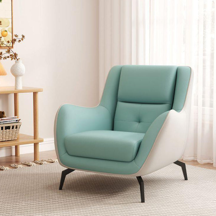 Scandinavian Leather Upholstered Accent Chair