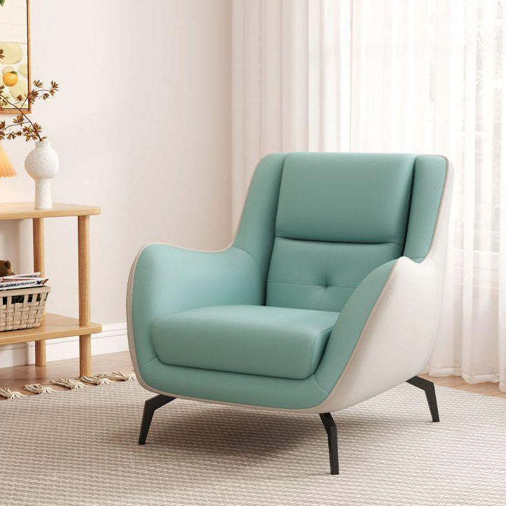 Scandinavian Leather Upholstered Accent Chair