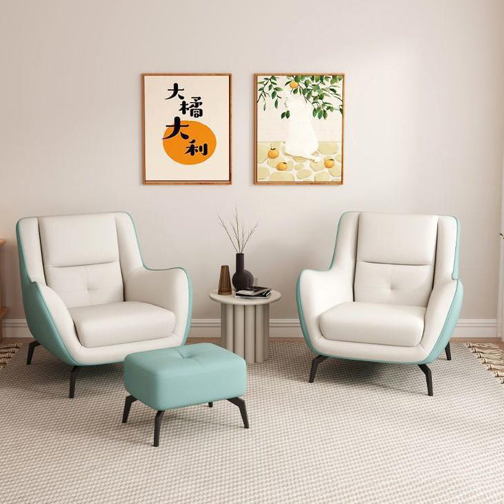 Scandinavian Leather Upholstered Accent Chair