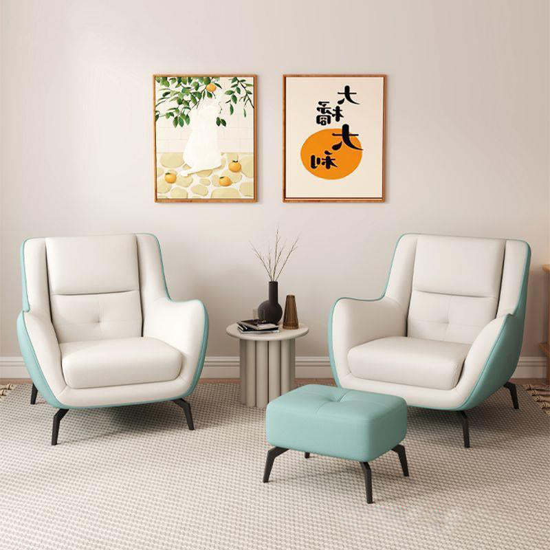Scandinavian Leather Upholstered Accent Chair