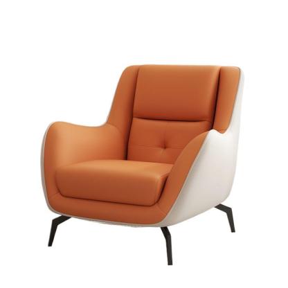 Scandinavian Leather Upholstered Accent Chair