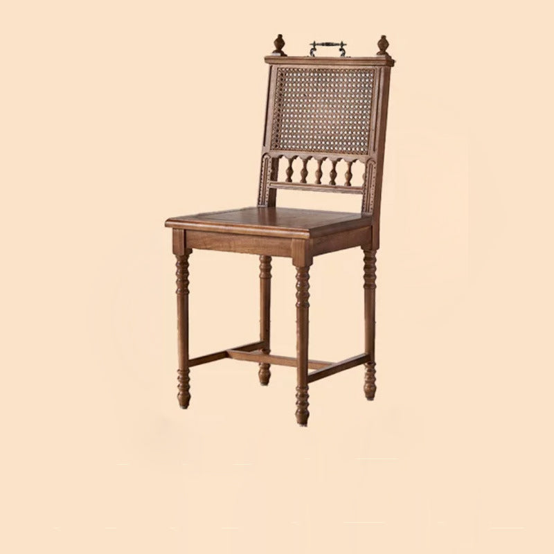 French Wood Rattan Dining Chair