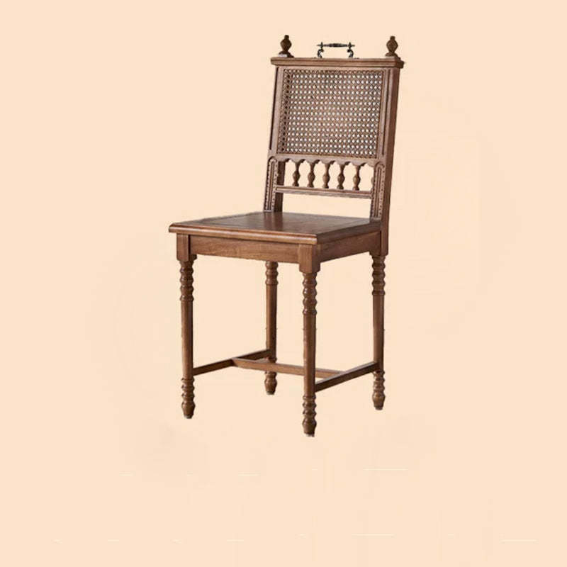 French Wood Rattan Dining Chair