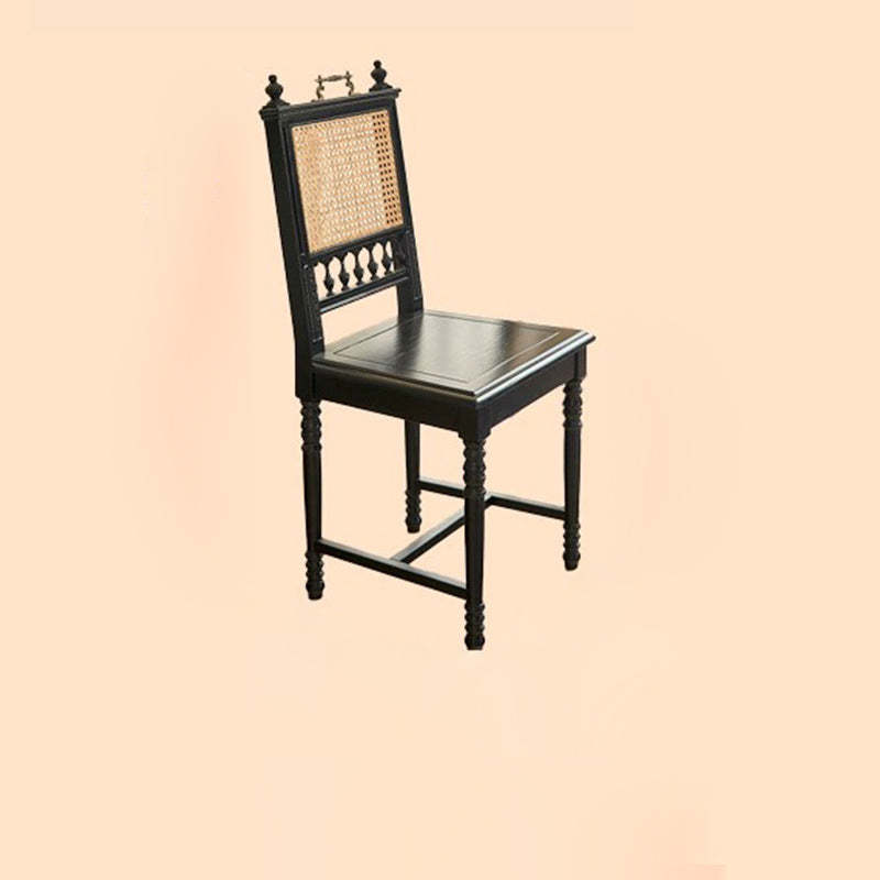 French Wood Rattan Dining Chair