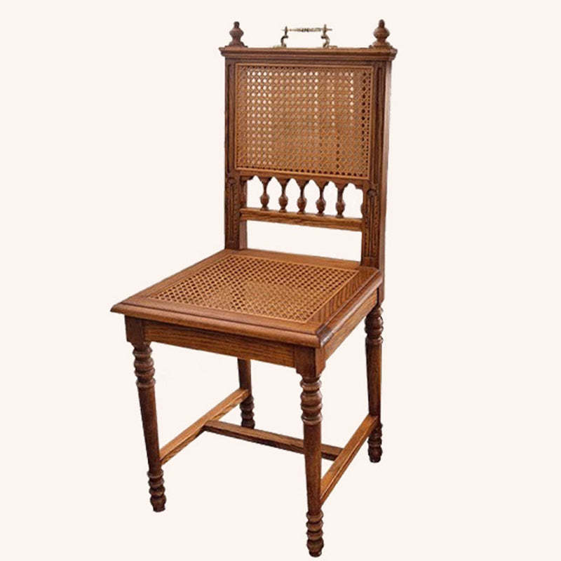 French Wood Rattan Dining Chair