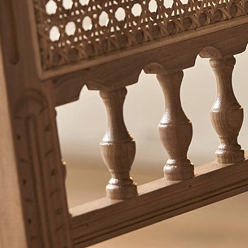 French Wood Rattan Dining Chair