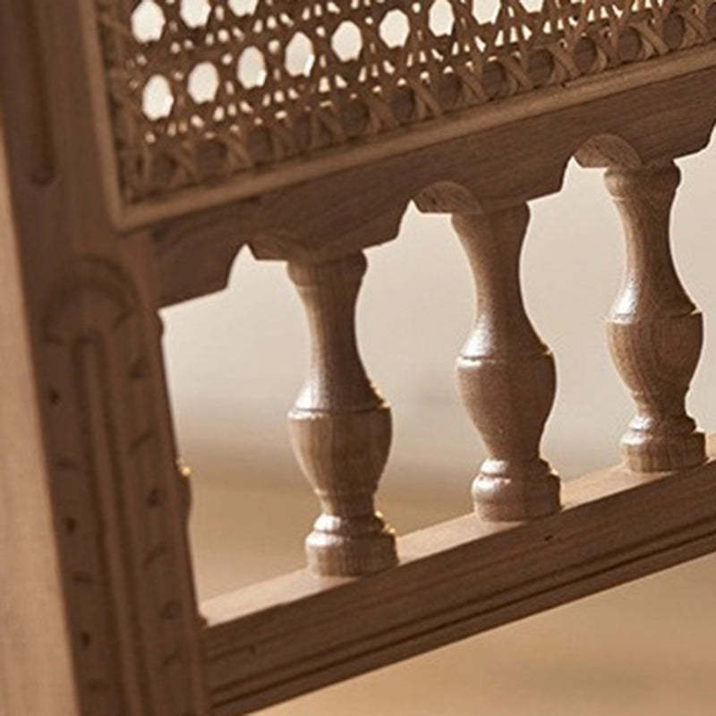 French Wood Rattan Dining Chair