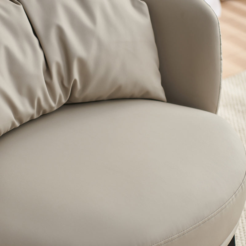 Scandinavian PU Leather Accent Chair — Green