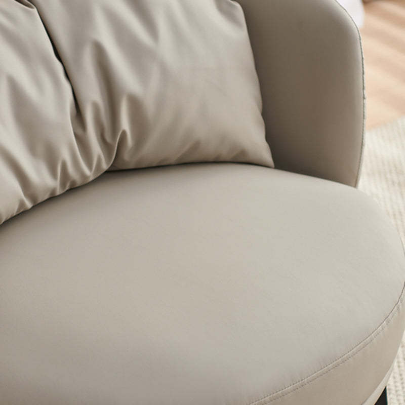 Scandinavian PU Leather Accent Chair — Green