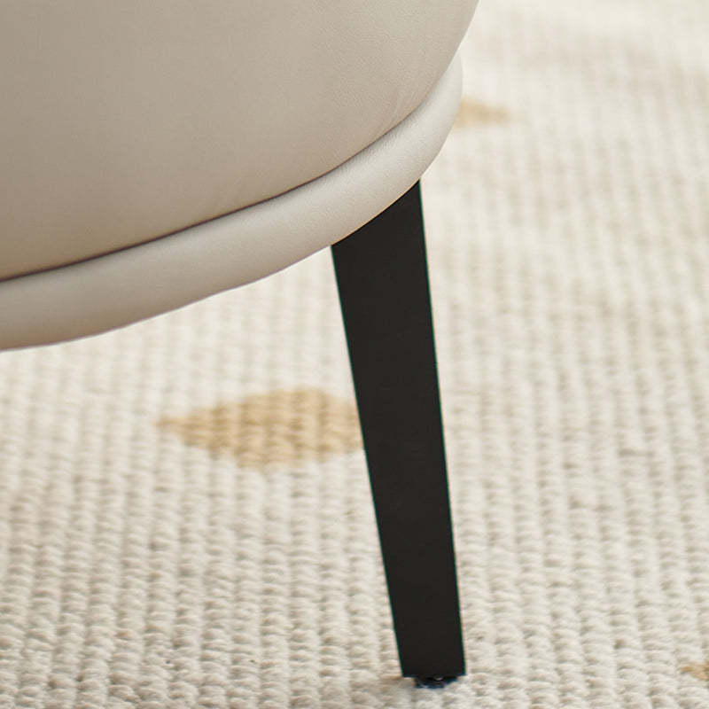 Scandinavian PU Leather Accent Chair