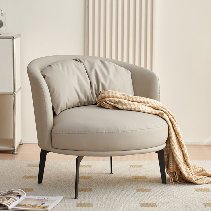 Scandinavian PU Leather Accent Chair