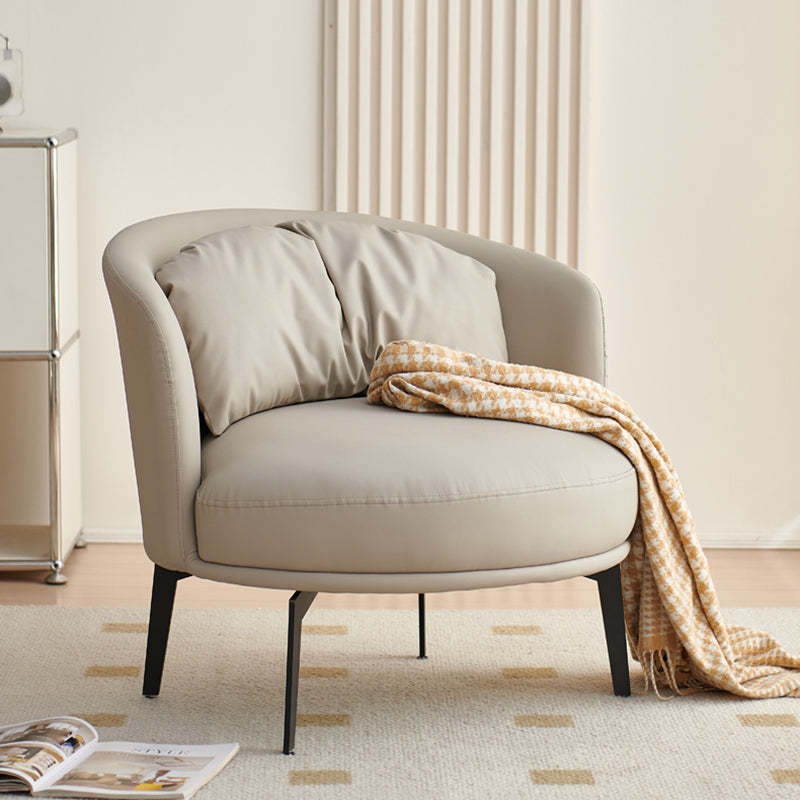 Scandinavian PU Leather Accent Chair