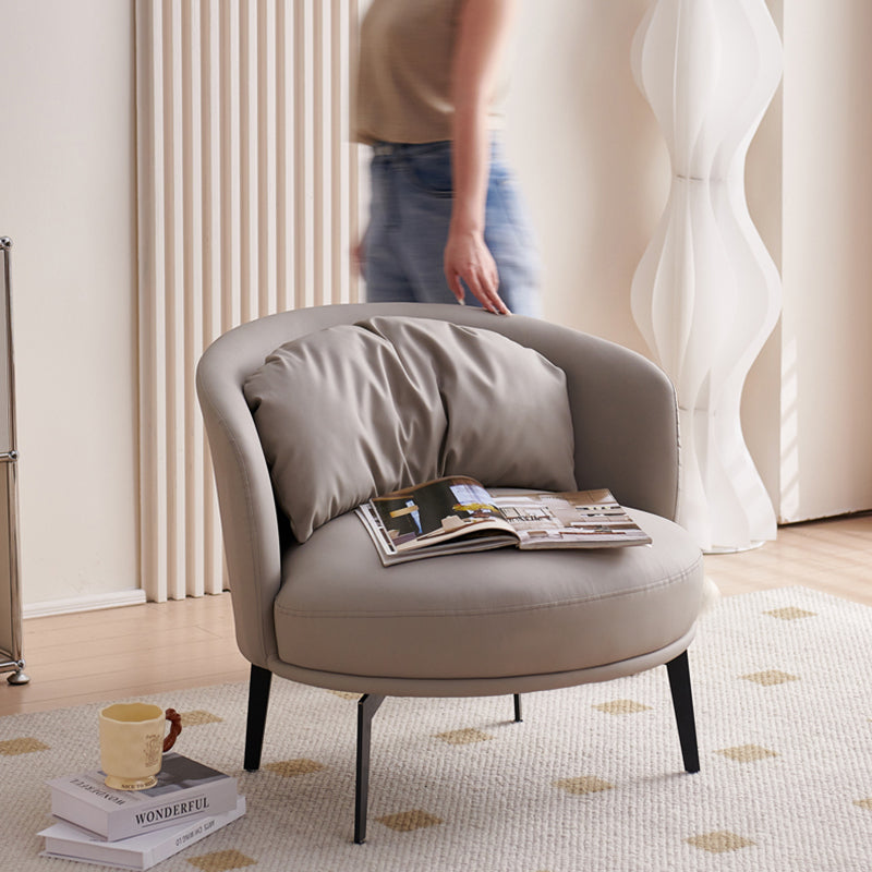Scandinavian PU Leather Accent Chair