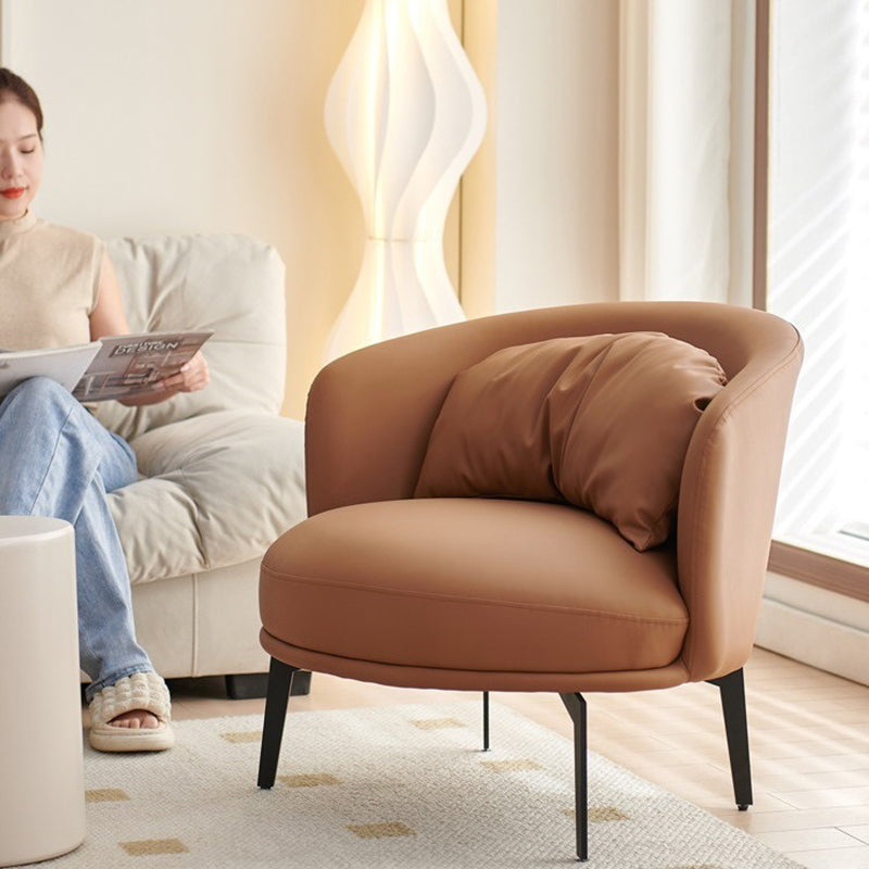 Scandinavian PU Leather Accent Chair