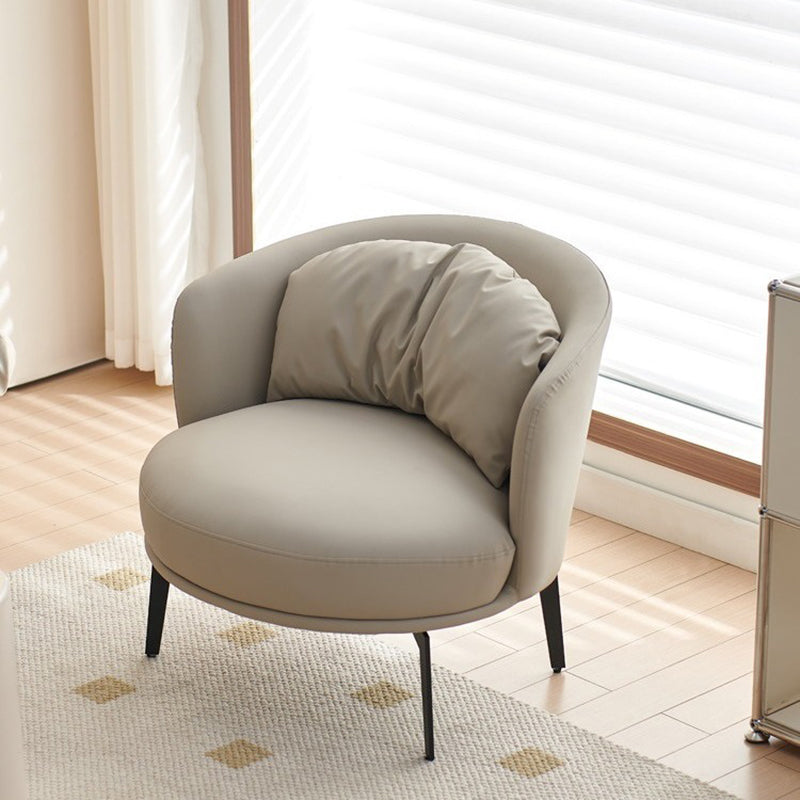 Scandinavian PU Leather Accent Chair