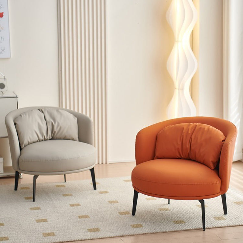 Scandinavian PU Leather Accent Chair